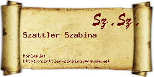 Szattler Szabina névjegykártya
